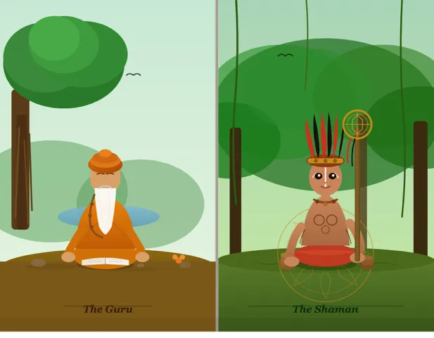 spiritual wisdom illustration AI